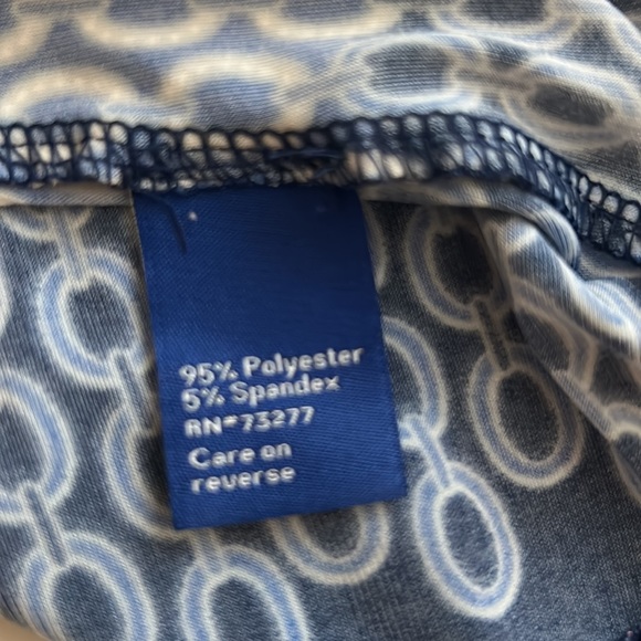 Apt. 9 Navy & White Print, Short Sleeve Shift Dress, Size Small - Picture 8 of 8